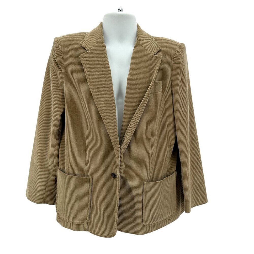 Vintage T.C. Prescott Mens 40 Blazer Corduroy Tan Jacket Made In Japan